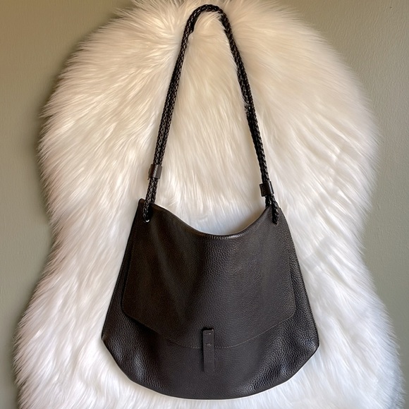 FALOR Le Borse Handbags - FALOR Le Borse Italian Made Genuine Leather Saddle Shoulder Bag